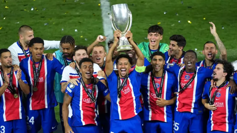 Salzburg sees Paris Saint-Germain claim Super Cup against Aston Villa